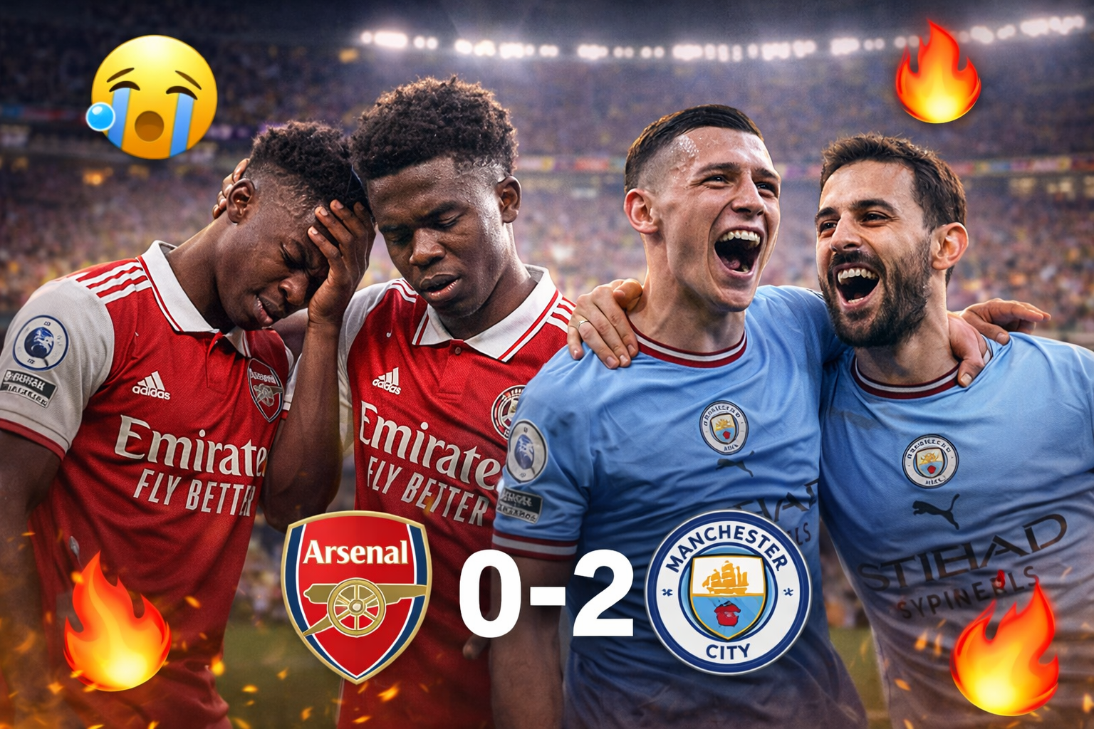 Arsenal 0–2 Manchester City: From Final Loss to Full Internet Banter