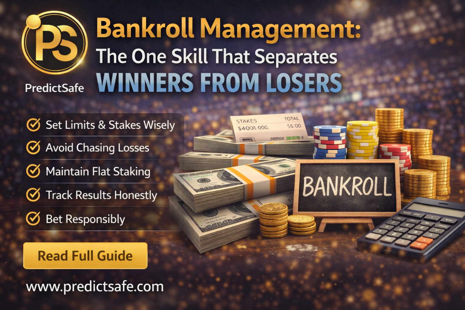 Bankroll Management: The Skill That Separates Winning Bettors From Losing Ones — PredictSafe