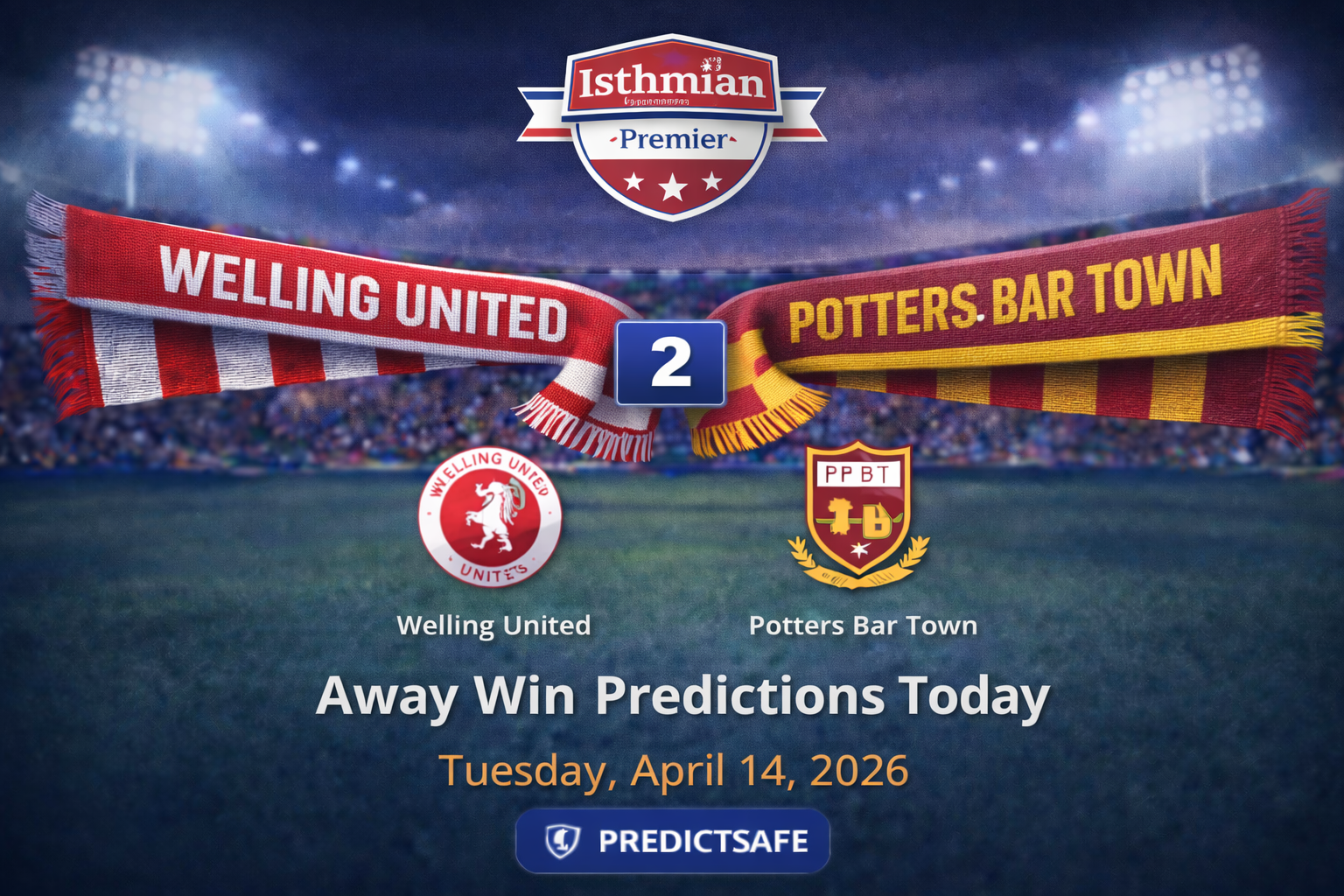 Away Win Predictions Today | Tuesday April 14, 2026 — PredictSafe