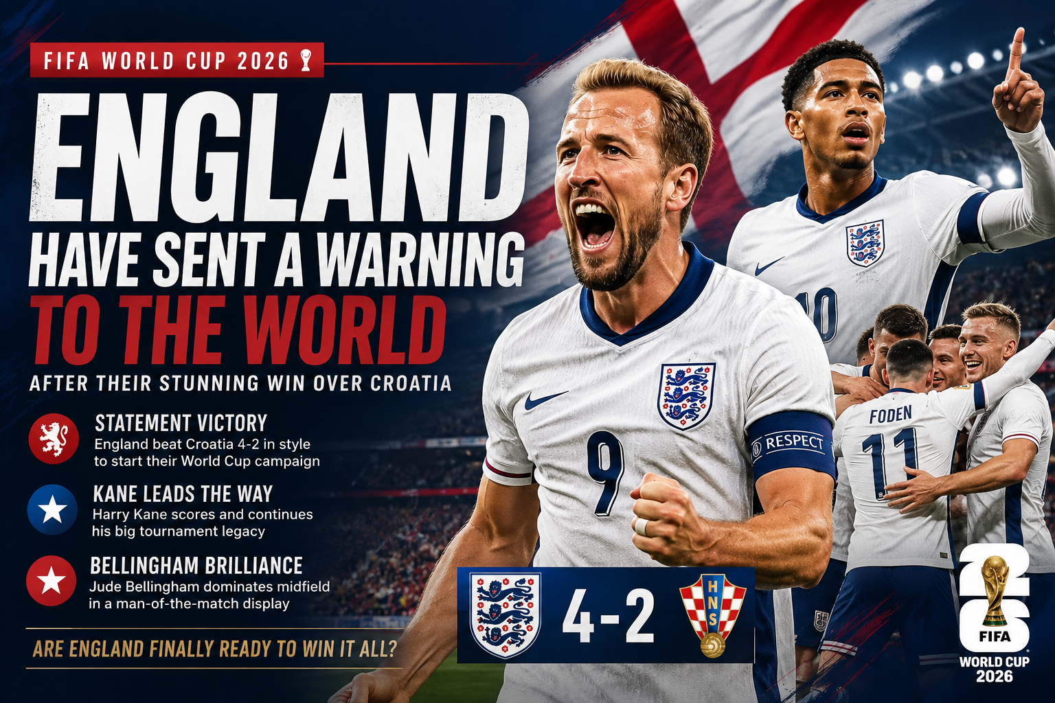 England Have Sent a Warning to the World After Their Stunning Win Over Croatia